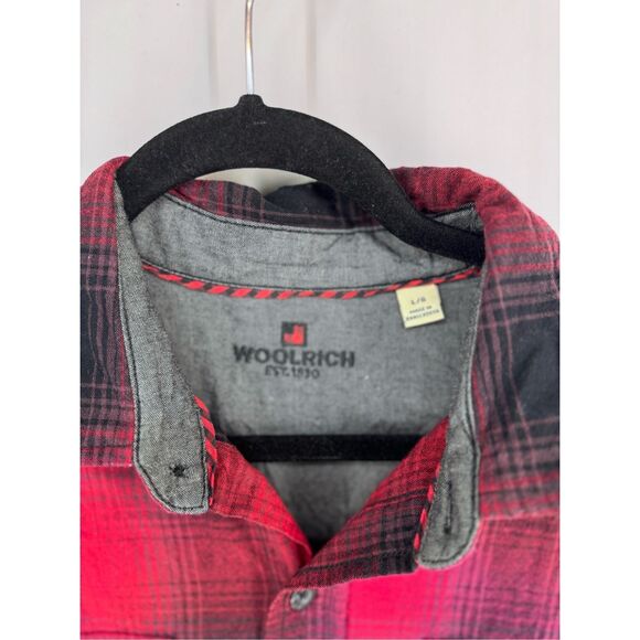 Woolrich Men’s Collared Long Sleeve Cotton Plaid Button Up Shirt Large - Picture 11 of 11